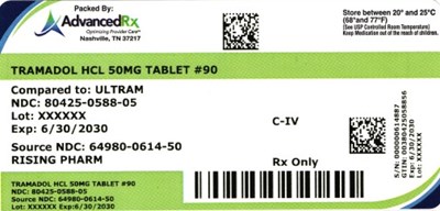Tramadol HCl 50mg #90 (Tramadol HCl 50mg 80425 0588 05)